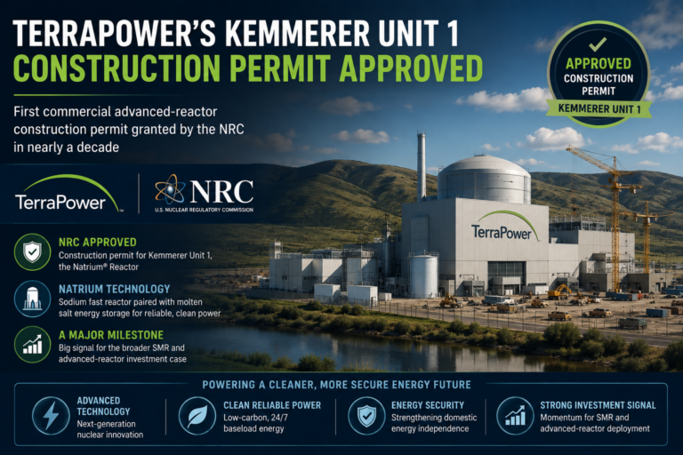 NRC Approves TerraPower Kemmerer Unit 1 Construction Permit